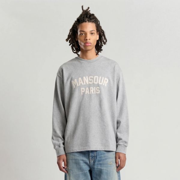 Mansour Paris College Longsleeve T-shirt Grijs