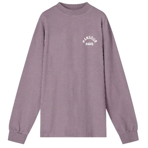 Mansour Paris College Longsleeve T-shirt Paars