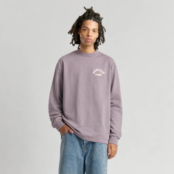 Mansour Paris College Longsleeve T-shirt Paars