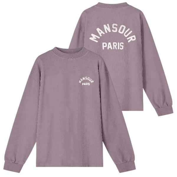 Mansour Paris College Longsleeve T-shirt Paars
