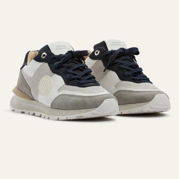 Mason Garments Trail Runner 13E Sneaker Navy/Wit/Grijs