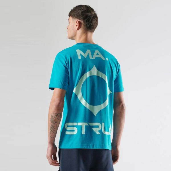 Ma.strum Back Logo T-shirt Blauw
