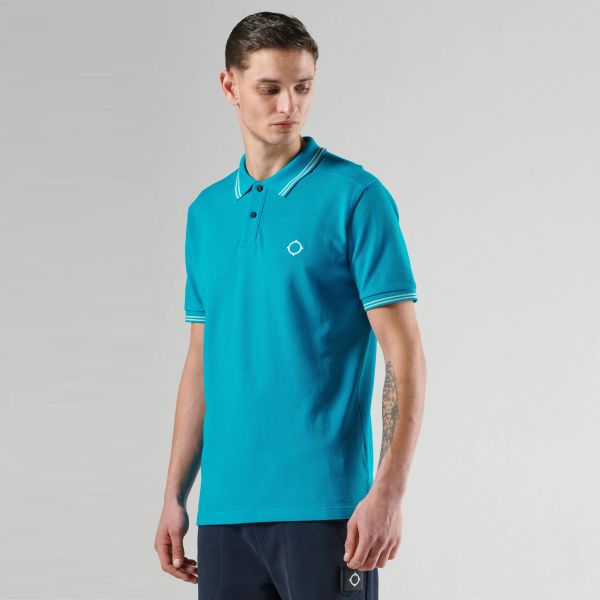 Ma.strum Double Tipped Polo Blauw