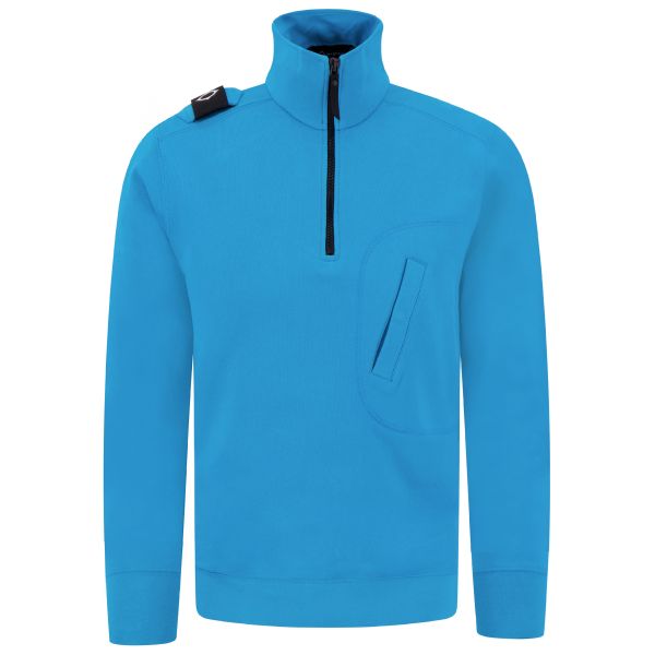 Ma.strum Edge Quarter Zip Sweater Blauw