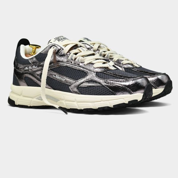 Mercer Amsterdam The Re-Run Cracked Sneaker Antraciet