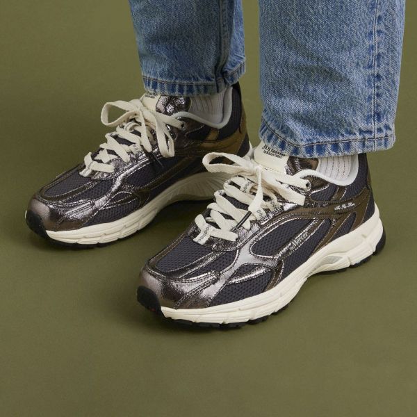 Mercer Amsterdam The Re-Run Cracked Sneaker Antraciet