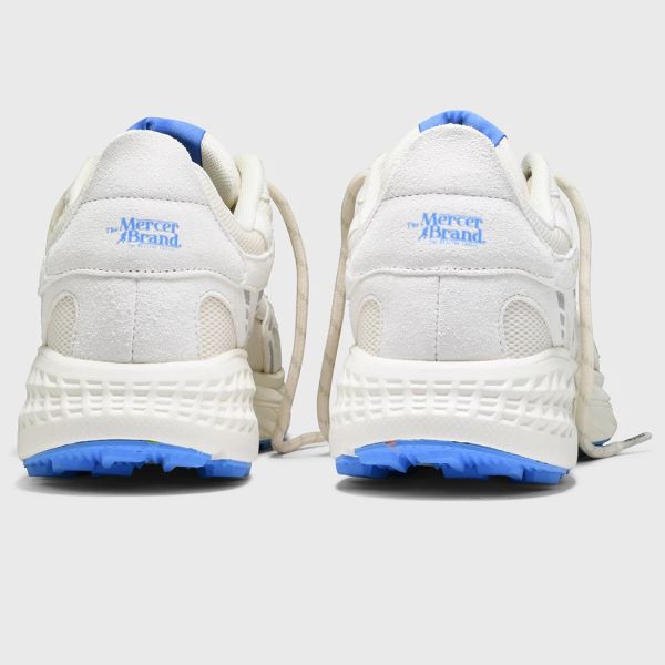 Mercer Amsterdam The Re-Run MAX Suede Sneaker Wit/Blauw