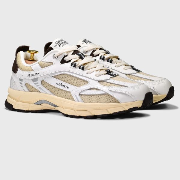 Mercer Amsterdam The Re-Run Vintage Sneaker Wit/Bruin