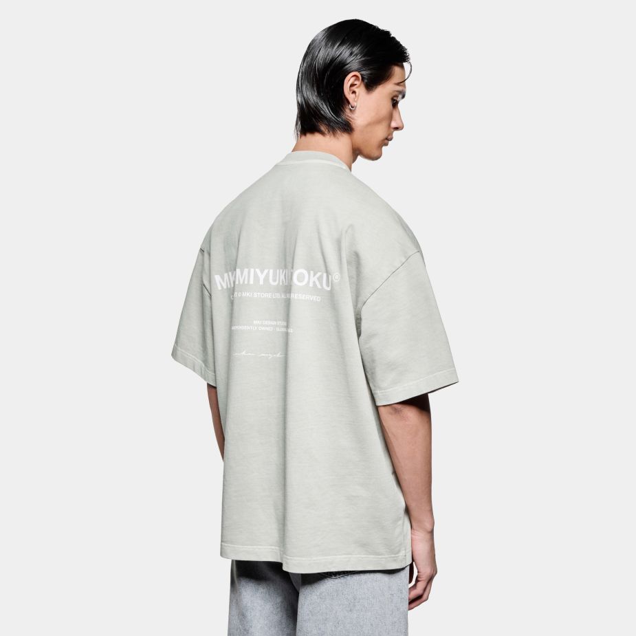 MKI Miyuki Zoku Design Studio Pigment T-shirt Grijs