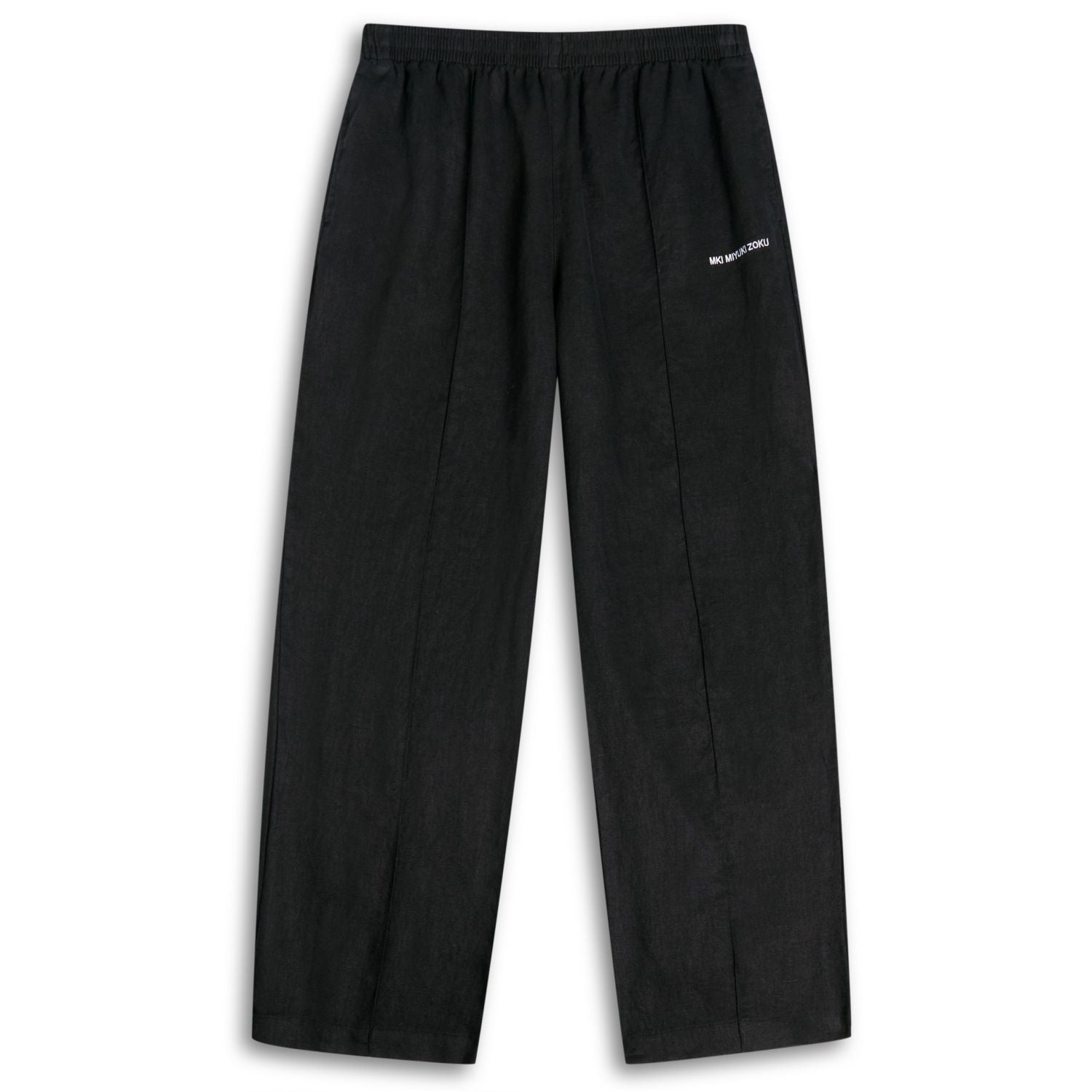 MKI Miyuki Zoku Linen Wide Leg Broek Zwart