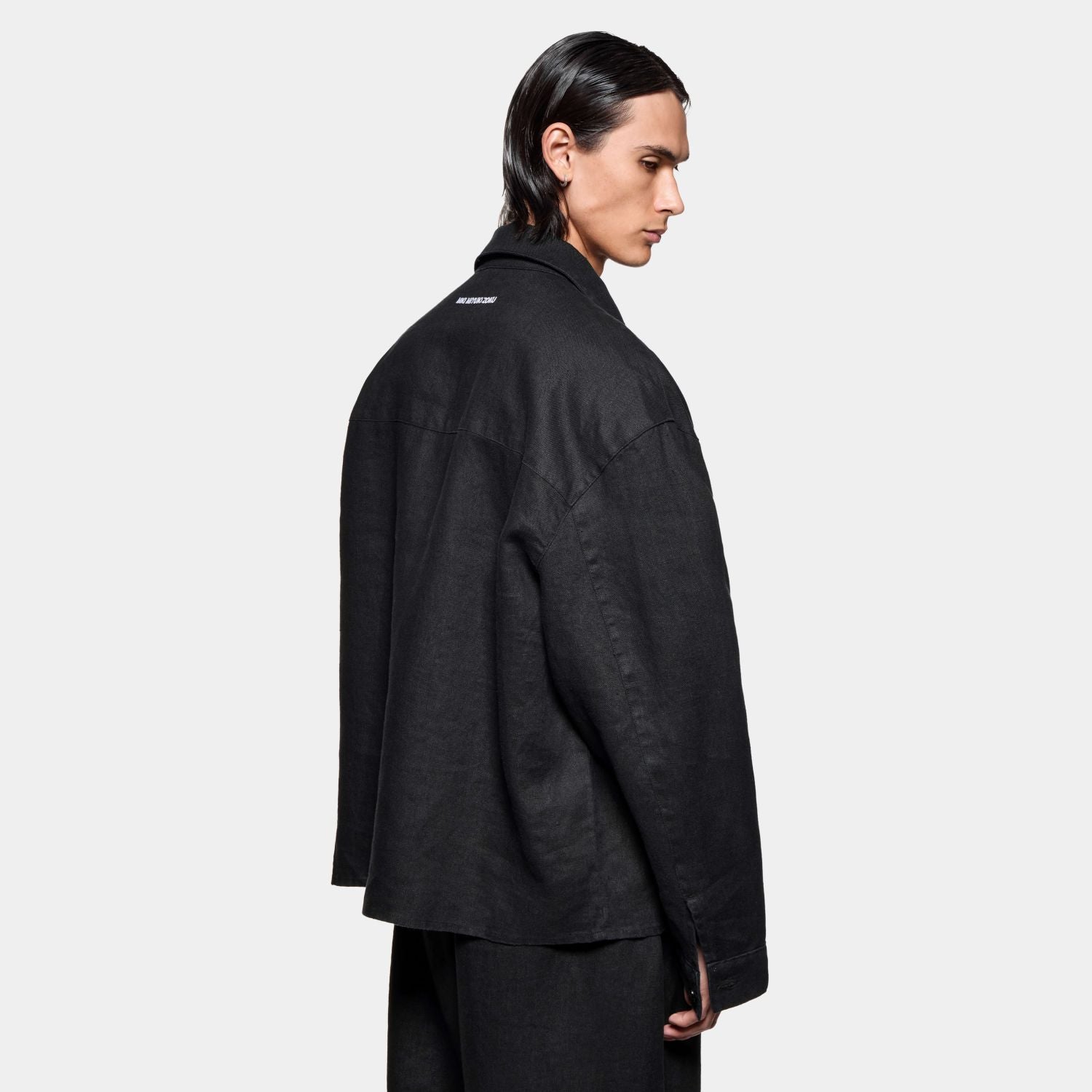 MKI Miyuki Zoku Linen Box Dress Overhemd Zwart