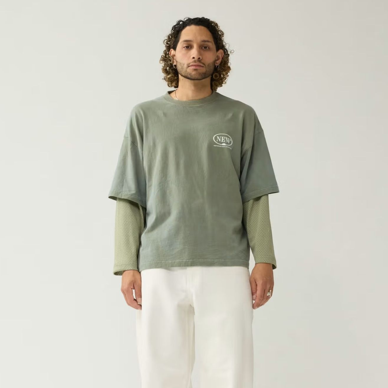 New Amsterdam Surf Association Double Layer Longsleeve T-shirt Groen