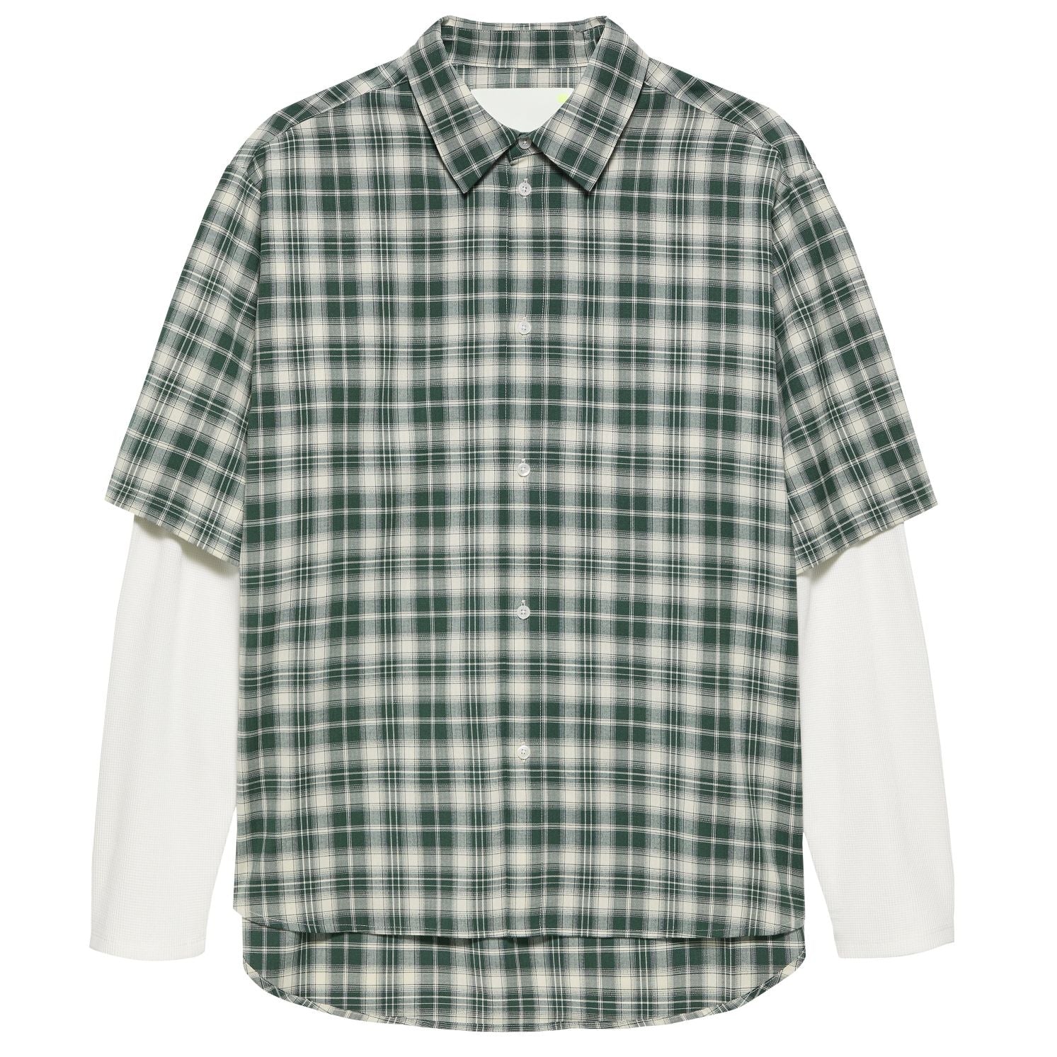 New Amsterdam Surf Association Double Layer Overhemd Groen/Wit