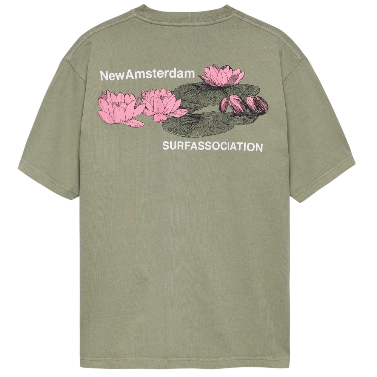 New Amsterdam Surf Association Lilies T-shirt Groen