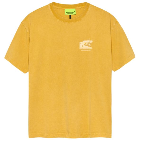 New Amsterdam Surf Association Beach Sign T-shirt Geel