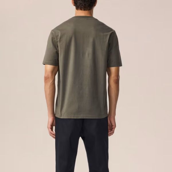 NN.07 Abel Print T-shirt Donker Groen