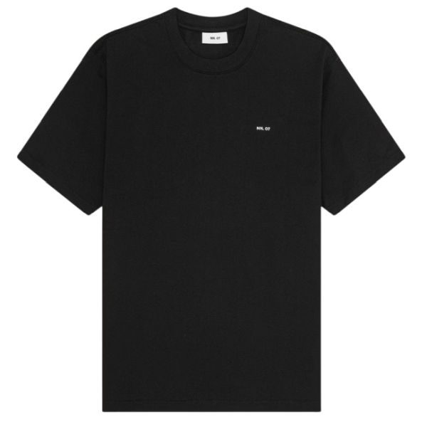 NN.07 Abel Print T-shirt Zwart