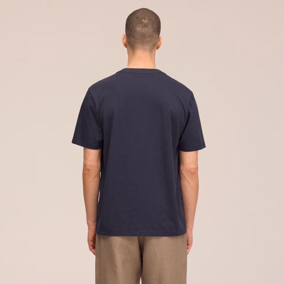 NN.07 Adam Embroidery T-shirt Navy