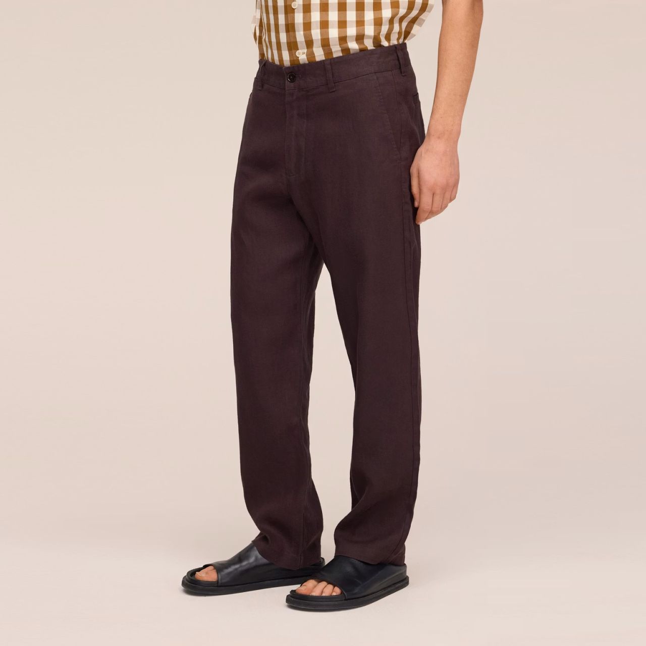NN.07 Aden Straight Leg Linen Chino Bruin