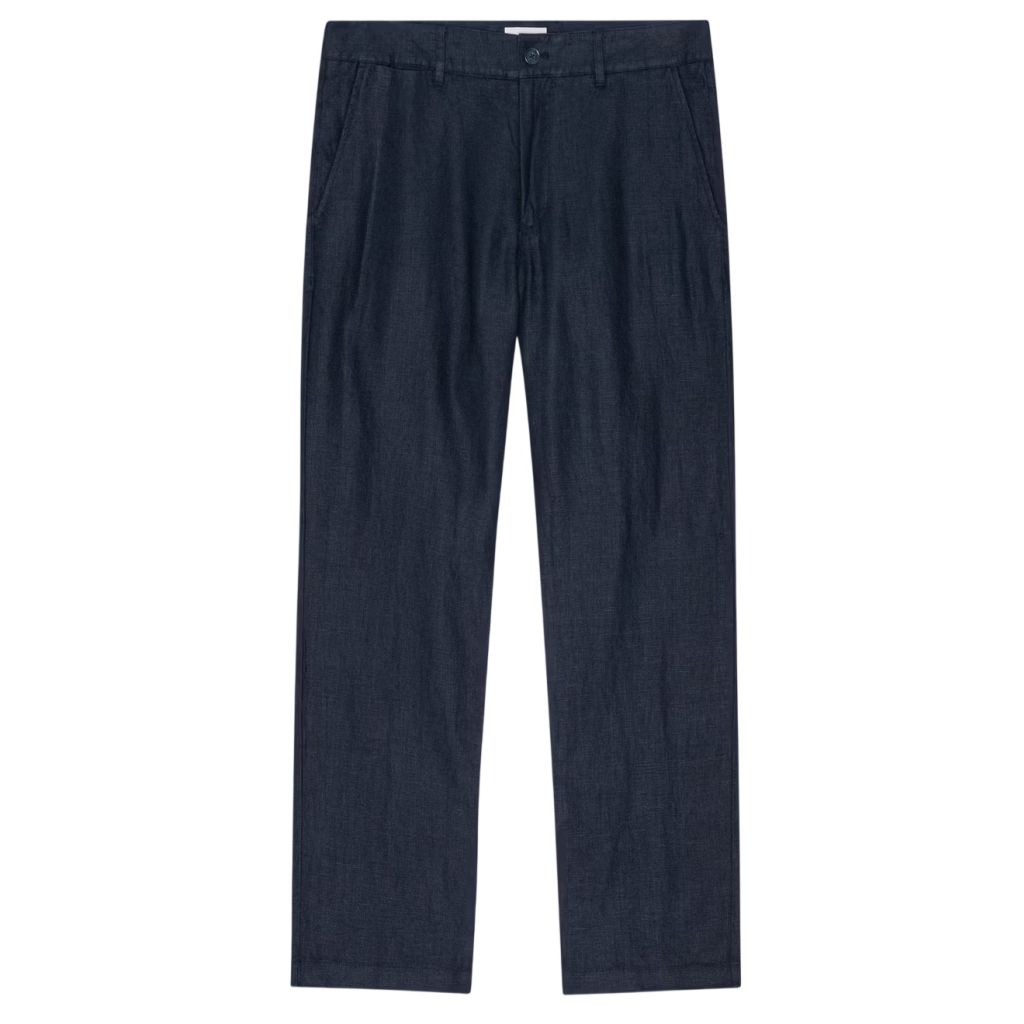 NN.07 Aden Straight Leg Linen Chino Navy