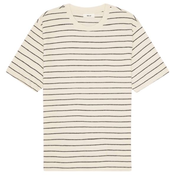 NN.07 Pedro Striped T-shirt Off White/Navy