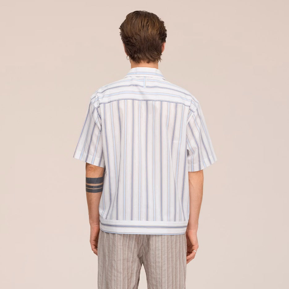 NN.07 Reed Striped Overhemd Blauw