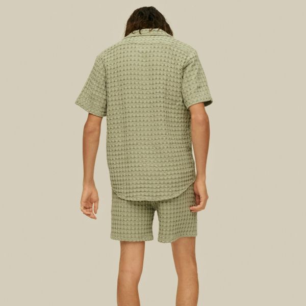 OAS Cuba Waffle Overhemd Groen