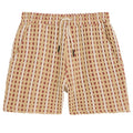 OAS Lano Porto Waffle Korte Broek Rood/Beige