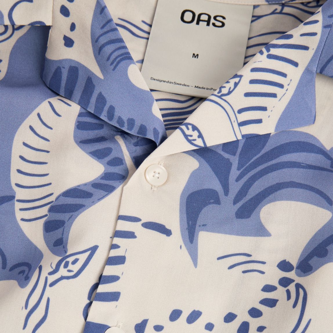 OAS Mystea Rocco Overhemd Blauw/Off White