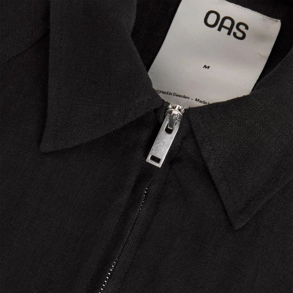 OAS Nero Zack Linen Overhemd Zwart