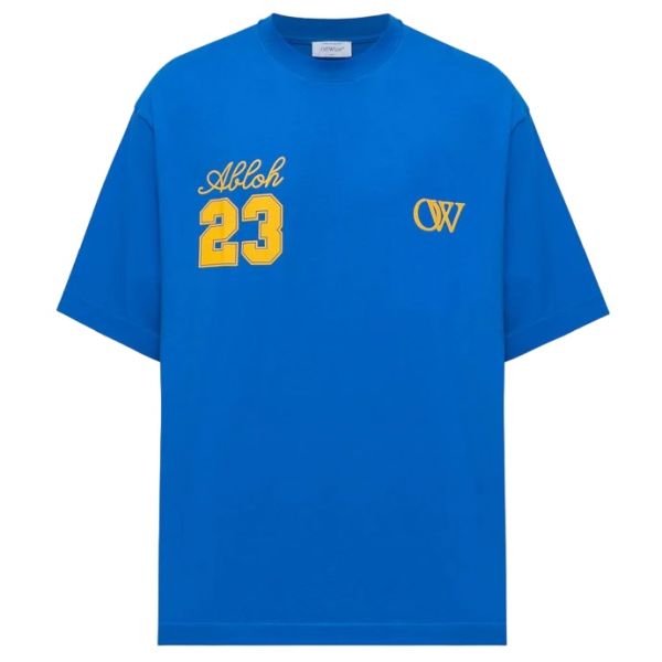 Off-White 23 Logo Skate T-shirt Blauw