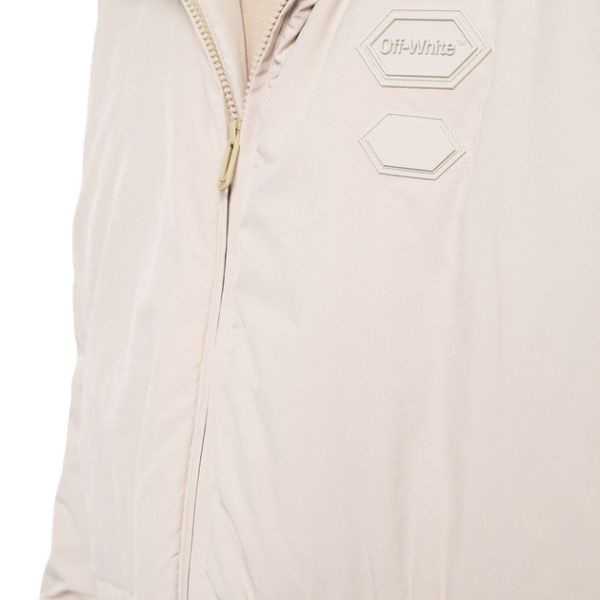 Off-White Patch Peach Padded Puffer Beige
