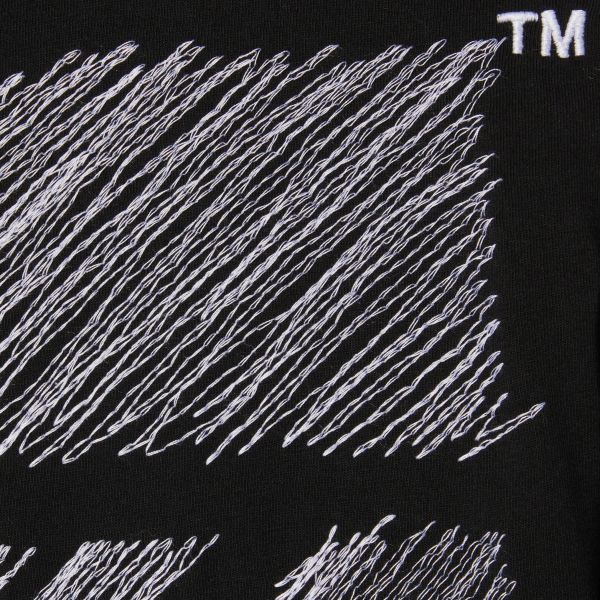 Off White Scribble Diagonal Over T-shirt Zwart