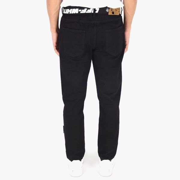 Off-White Slim Low Crotch Broek Zwart