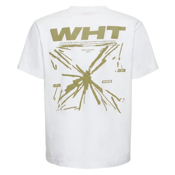Off-White Splash Arrow Slim T-shirt Wit