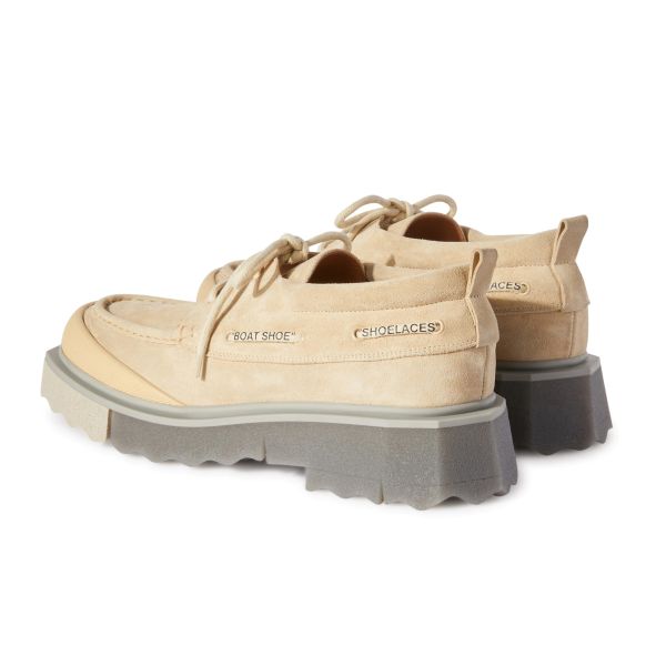 Off-White Sponge Suede Bootschoen Beige