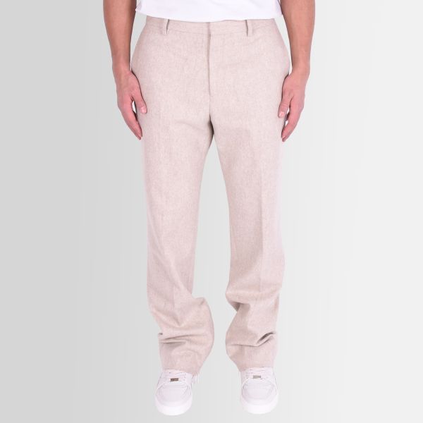 Off-White Tag Wool Zip Broek Beige