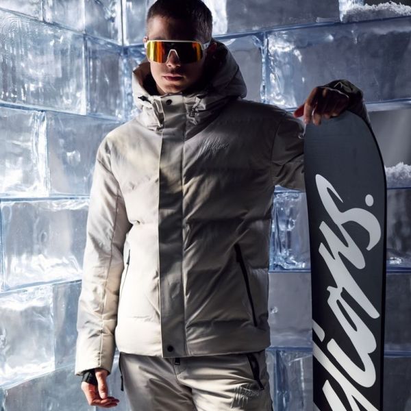 Malelions Ski Downhill Puffer Off White