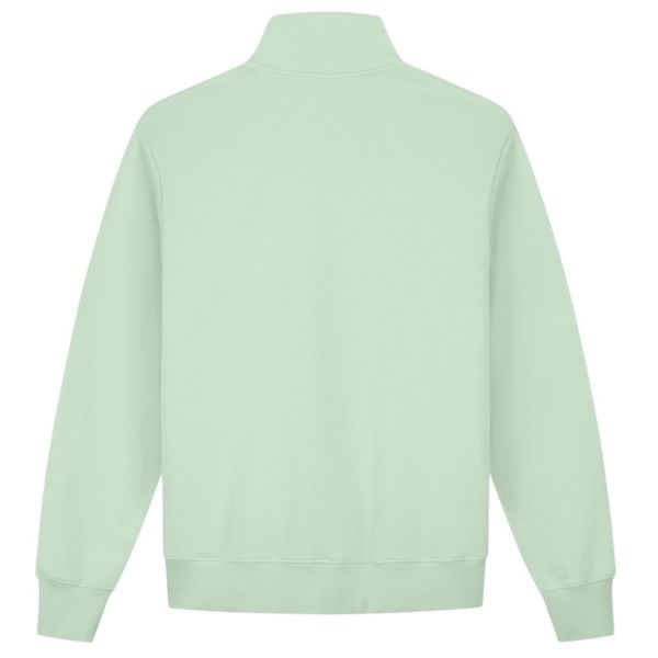 Olaf Block Zip Mock Sweater Groen
