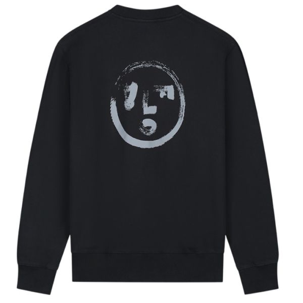 Olaf Brushstroke Face Sweater Zwart