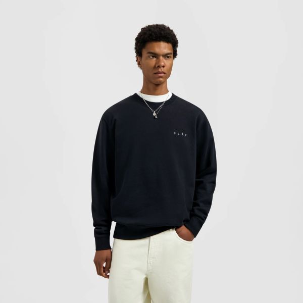 Olaf Brushstroke Face Sweater Zwart