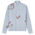 Olaf Brushstroke Logo Stripe Overhemd Licht Blauw
