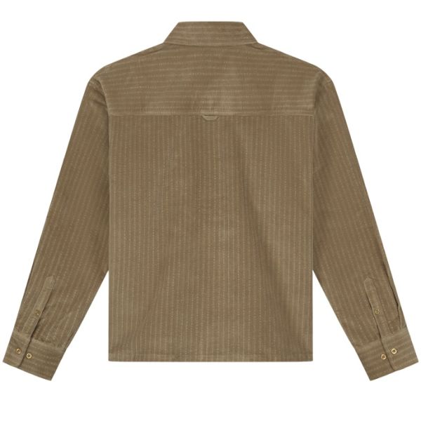 Olaf Corduroy Boxy Overshirt Donker Groen