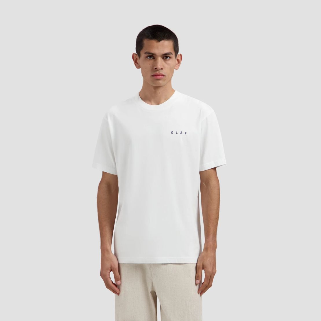 Olaf Dotted Face T-shirt Wit