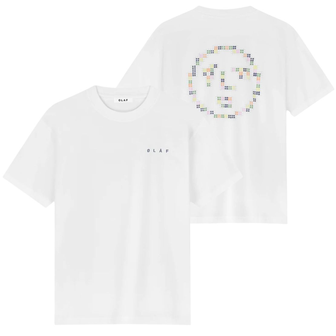 Olaf Dotted Face T-shirt Wit
