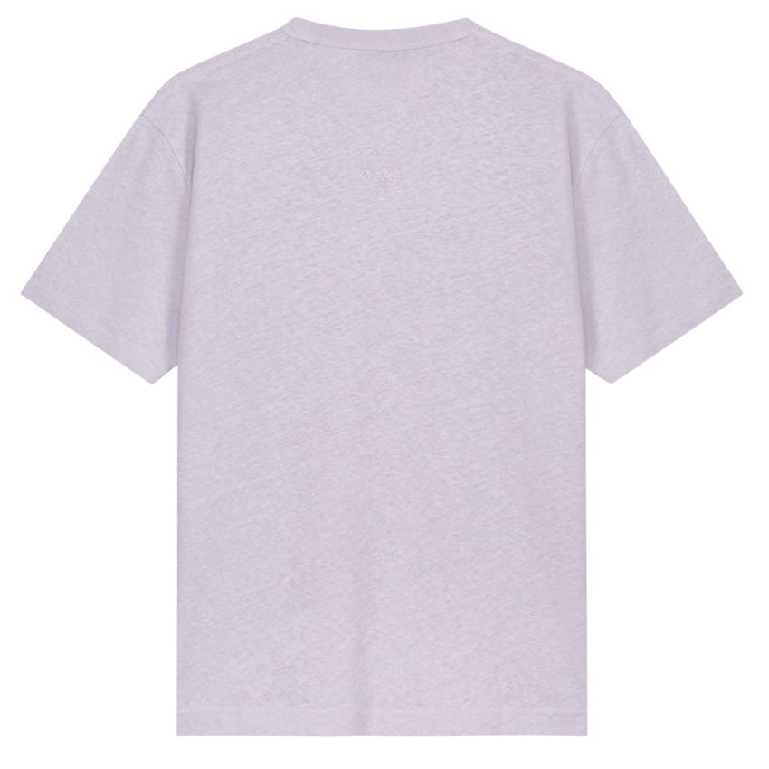 Olaf Essential Cotton Linen T-shirt Paars