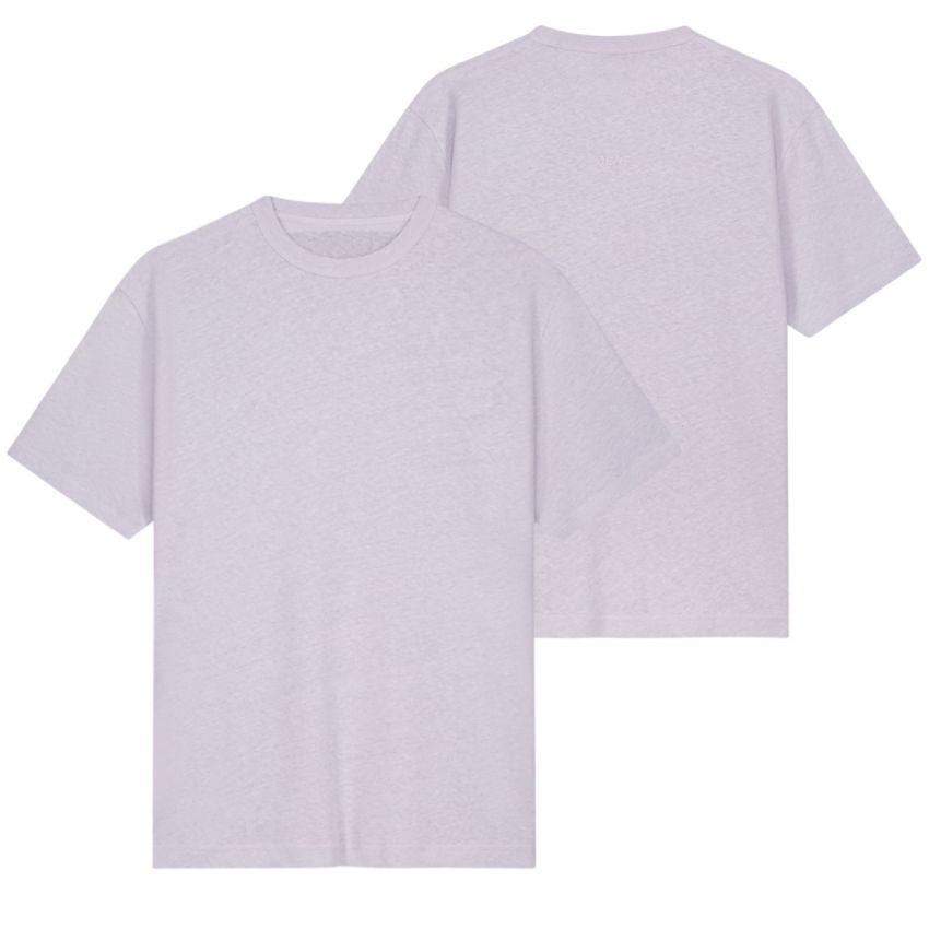 Olaf Essential Cotton Linen T-shirt Paars