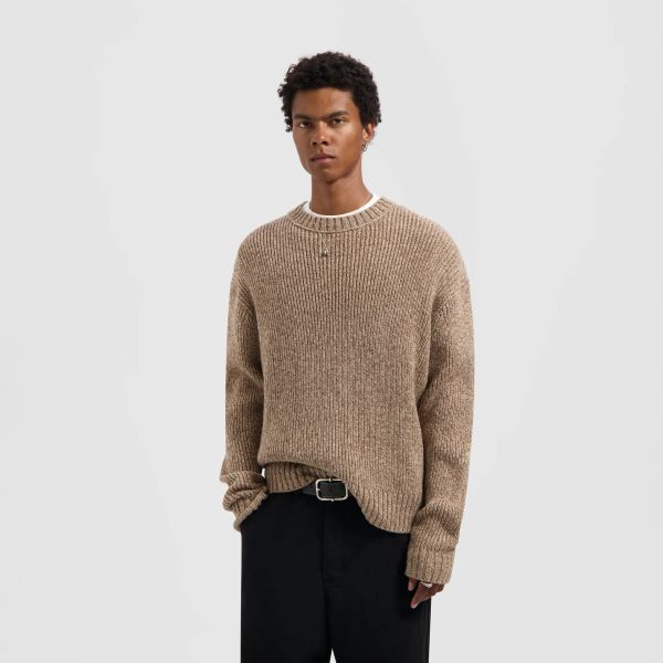 Olaf Essential Melange Knitted Sweater Beige