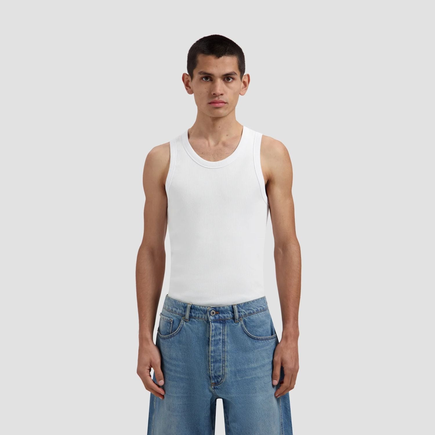 Olaf Essential Rib Tank Top Wit