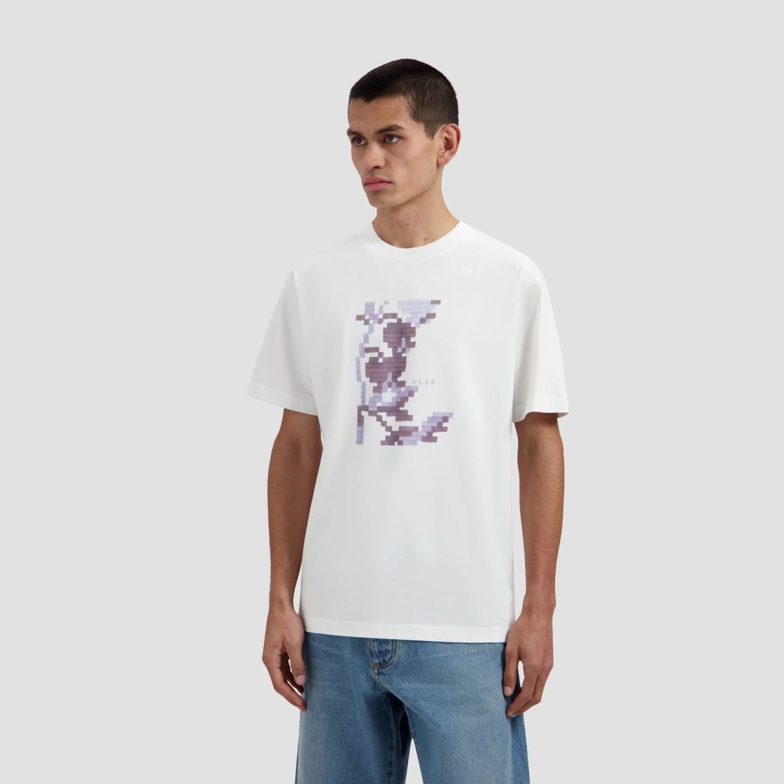 Olaf Felted Flower T-shirt Wit